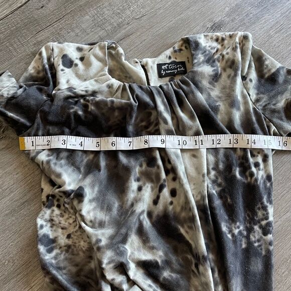 Torn By Ronny Kobo Short Sleeved Ruched Mini Dress – Size XS - Picture 4 of 7